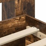 vidaXL Cadre de lit avec rangement Chêne fumé 75 x 190 cm