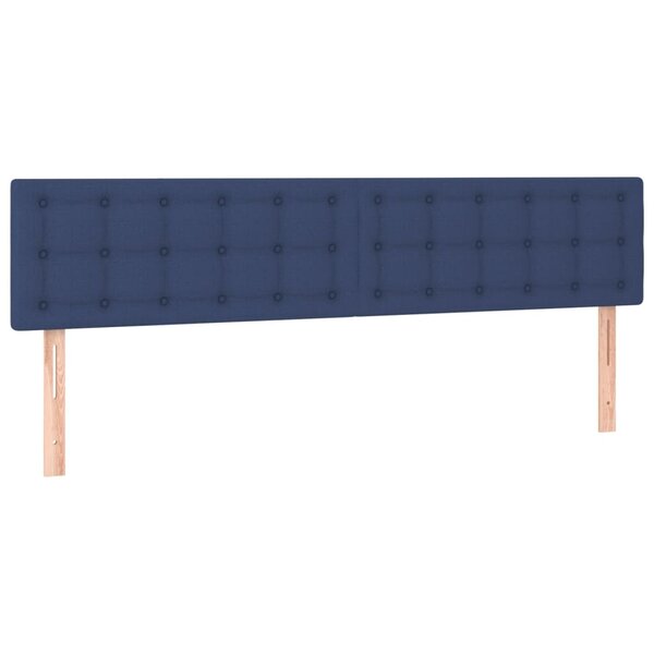 vidaXL Têtes de lit 2 Pièces Bleu 80x5x78/88 cm Tissu