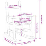 vidaXL Chaises à bascule enfants lot de 2 marron bois peuplier massif