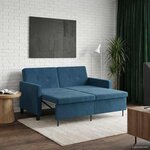 vidaXL Canapé-Lit Bleu Tissu
