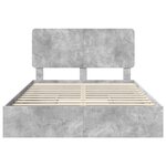 vidaXL Lit de Rangement Gris béton 150 x 200 cm Bois d'ingénierie