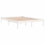 vidaXL Cadre de lit sans matelas blanc bois massif 140x190 cm