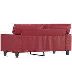 vidaXL Canapé à 2 places Rouge bordeaux 120 cm Similicuir