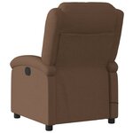 vidaXL Fauteuil de massage inclinable Marron Tissu