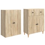 vidaXL Ensemble de Meubles 2 Pièces 66 x 34 5 x 90 cm Bois d'ingénierie