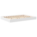 vidaXL Lit bibliothèque Blanc 160x200 cm Bois d'ingénierie