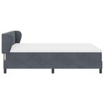 vidaXL Lit à ressorts avec matelas Gris foncé 140 x 200 cm Velours