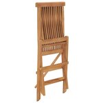 vidaXL Mobilier à dîner d'extérieur pliable 5 Pièces Bois solide de teck