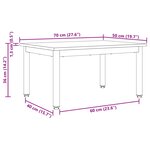vidaXL Table basse Bois ancien 70 x 50 x 36 cm Bois d'ingénierie