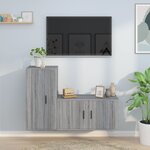 vidaXL Ensemble de meubles TV 2 Pièces Sonoma gris Bois d'ingénierie