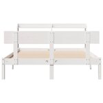 vidaXL Cadre de lit sans matelas blanc 140x190 cm bois de pin massif