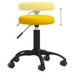 vidaXL Chaise pivotante de bureau Jaune moutarde Velours