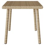 VidaXL Table basse de jardin rectangulaire beige 60x40x37 cm rotin