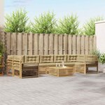 vidaXL Ensemble de canapés d'extérieur 8 Pièces Blanc et Beige