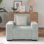 vidaXL Fauteuil Gris clair 60 cm Velours