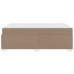 vidaXL Cadre de lit avec matelas Cappuccino 140 x 200 cm tissu