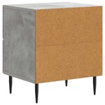 vidaXL Cabinet de chevet avec tiroir Gris béton 43 x 34 5 x 47 5 cm