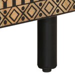 vidaXL Meuble TV noir 80x33 5x46 cm bois massif manguier brut