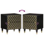 vidaXL Table de chevet 40x33x46 cm Bois de manguier solide