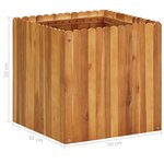 Vidaxl lit surélevé de jardin 50x50x50 cm bois massif d'acacia