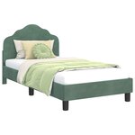 vidaXL Cadre de lit pour enfants avec tête de lit Vert Mer 80 x 160 cm