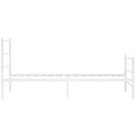 vidaXL Cadre de lit métal avec tête de lit/pied de lit blanc 100x200cm