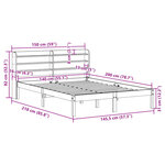 vidaXL Cadre de lit sans matelas 140x200 cm bois massif de pin