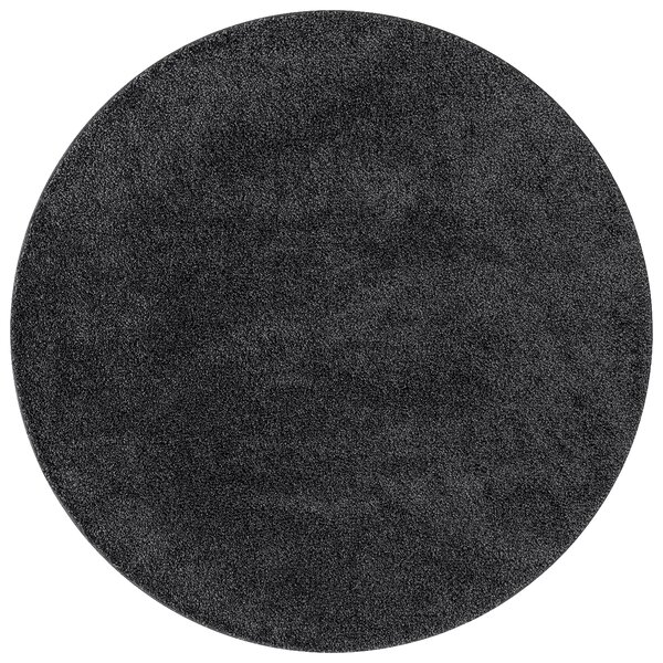 Tapis shaggy vidaXL avec backing en latex Gris foncé ø90 cm