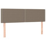 vidaXL Sommier à lattes de lit avec matelas Taupe 140x190 cm Tissu