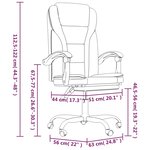 vidaXL Fauteuil inclinable de bureau Blanc Similicuir