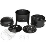 Tectake Barbecue vertical 3 en 1 fumoir