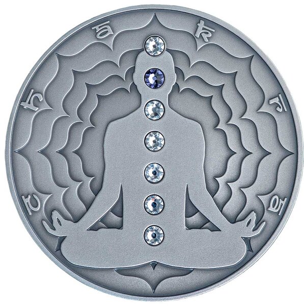 Pièce de monnaie en Argent 2000 Francs g 62.2 (2 oz) Millésime 2021 Chakra AJNA