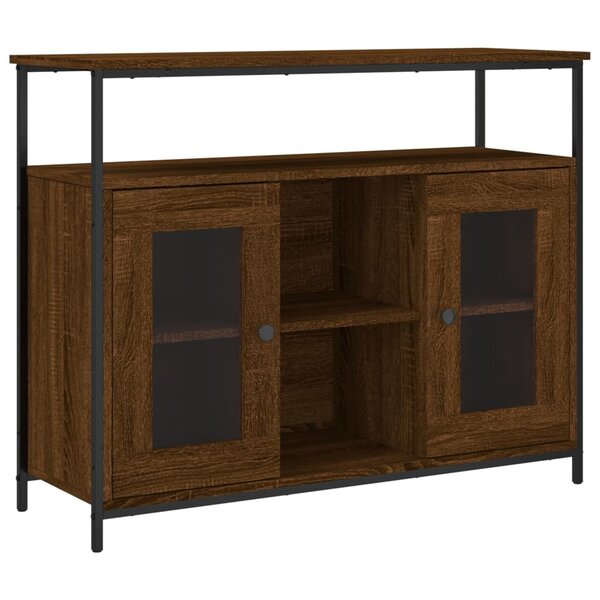 vidaXL Buffet chêne marron 100x35x80 cm bois d'ingénierie