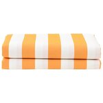 vidaXL Toile de rechange pour store banne Jaune et blanc 10 x 1.6 m