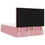 vidaXL Cadre de lit ottoman avec matelas rose 140x190 cm velours