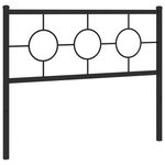 vidaXL Tête de lit de remplacement métal noir 107 cm