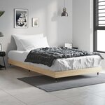 vidaXL Cadre de lit sans matelas chêne sonoma 90x200 cm