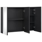 vidaXL Armoire de salle de bain à miroir LED 89x14x62 cm