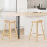 vidaXL Chaises de salle à manger 2 Pièces Naturel 46 x 37 x 63 cm