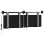 vidaXL Tête de lit suspendue Avec lumière LED Taupe Tissu