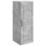 vidaXL Armoire Murale Gris béton 33 x 34 5 x 90 cm Bois d'ingénierie