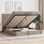 VidaXL Cadre de lit ottoman et matelas cappuccino 160x200cm similicuir