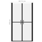 vidaXL Porte de douche ESG dépoli (68-71)x190 cm
