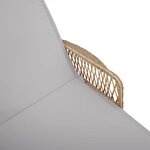 vidaXL Chaise longue avec coussin Beige 157 x 55 x 92cm polyrotin