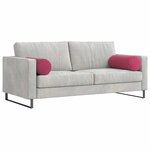 vidaXL Coussins d'accent 2 Pièces Bordeaux Ø 25 x 70 cm