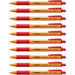 Stylo Bille Rétractable POINTBALL Tracé 0 5 mm Rouge x 10 STABILO