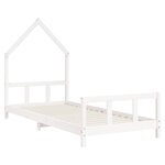 vidaXL Cadre de lit pour enfants blanc 90x200 cm bois de pin massif