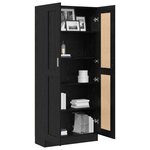 vidaXL Bibliothèque Chêne noir 82 5 x 30 5 x 185 cm Bois d'ingénierie