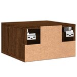vidaXL Tables de chevet murales 2 Pièces chêne marron 35x35x20 cm