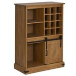 vidaXL Armoire à vin HALDEN avec casiers à vin porte coulissante pin